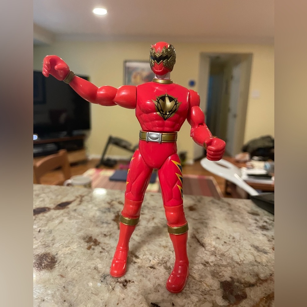 Power Rangers Red Ranger Gold Action Figure Bandai 2003.